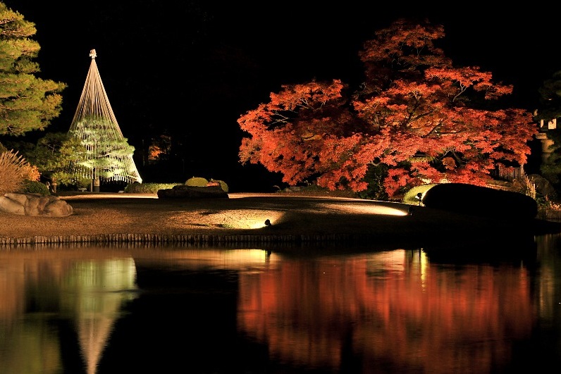 Éclairage, Jardin japonais