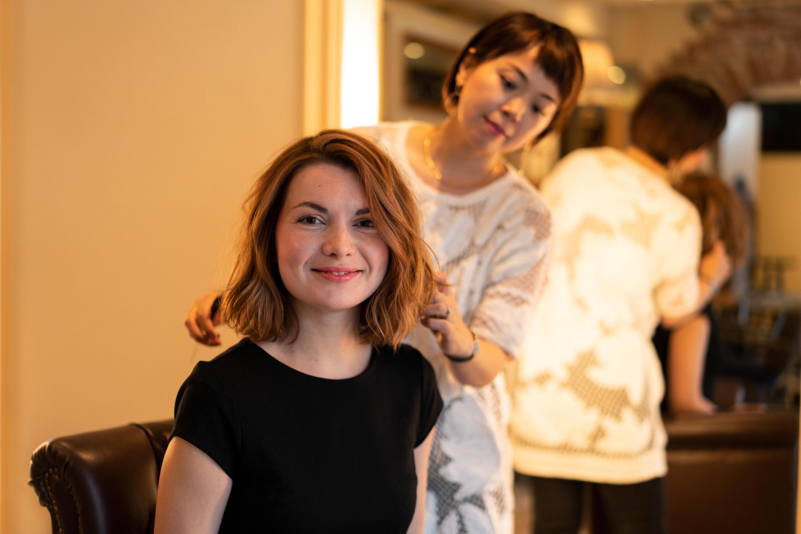 pemindaian, Salon rambut, Berbahasa Inggris, Tokyo, Jepang